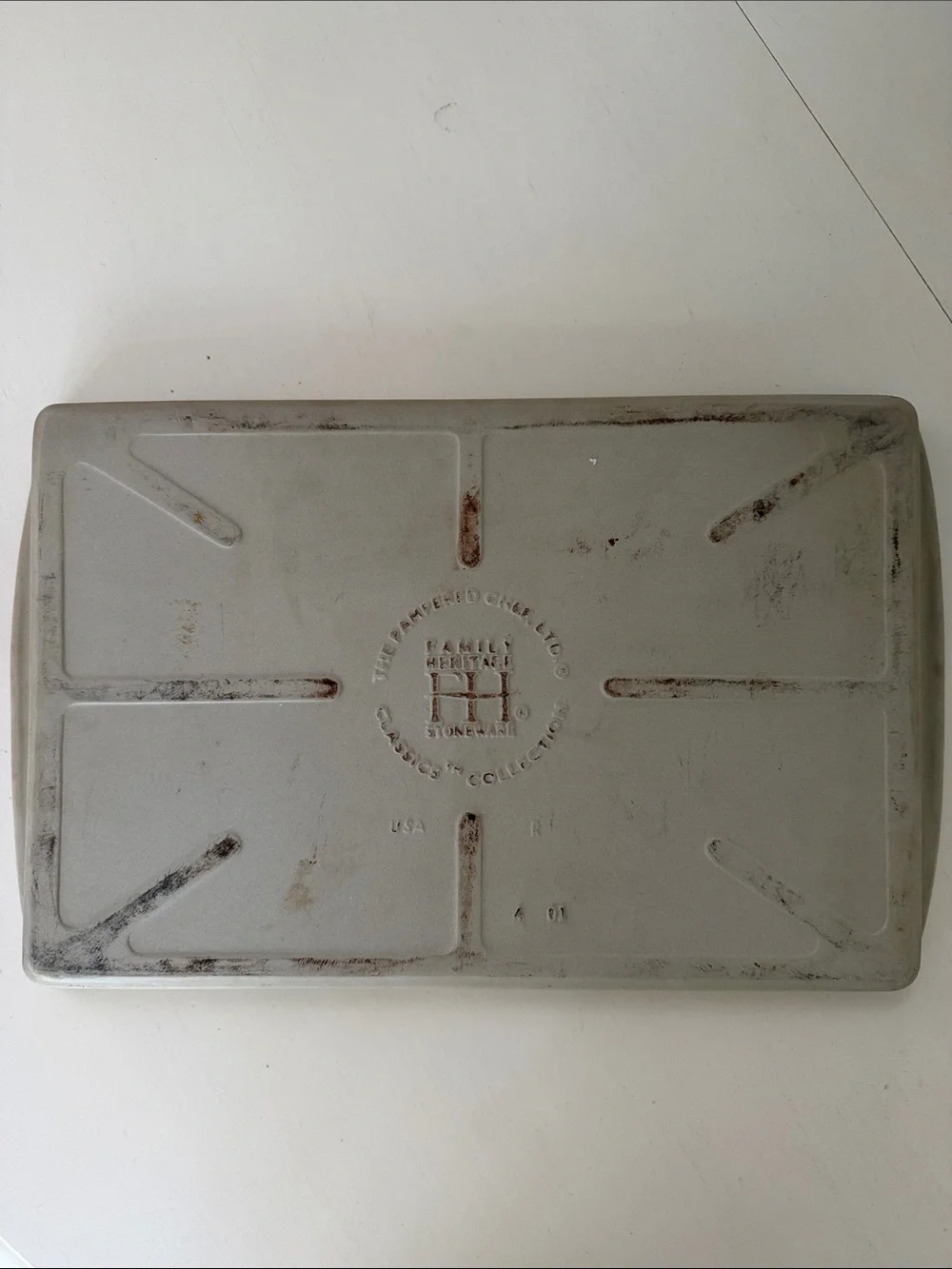 The Pampered Chef Stoneware Family Heritage Rectangle Baking Sheet - Picture 4 of 11